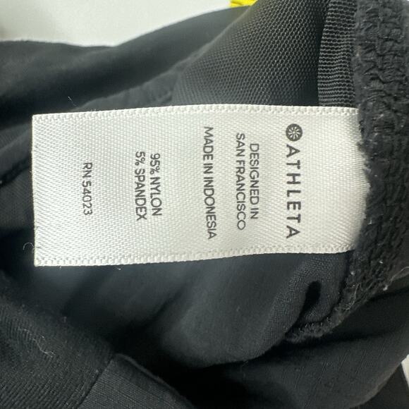 Athleta Jogger Womens 12 Black Trekkie Textured Tapered Zip Pockets Hiking - Picture 6 of 13